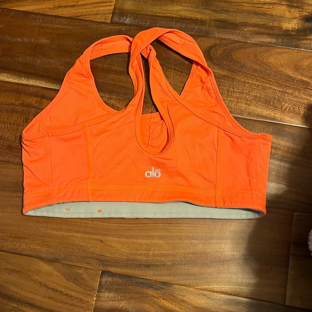 ALO Orange sports bra size small/medium